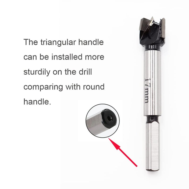 STORMCUBE Forstner Drill Bits 17mm (11/16 inch) Tungsten Carbide Wood Hole Saw Auger Opener Woodworking Drilling Tool Wood Cutter - Image 2